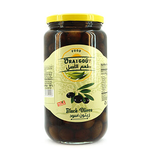 Vrai Gout Black Olives Jar 1Kg