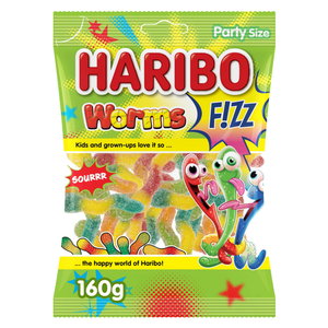 Haribo Jelly Worms Fizz 160G