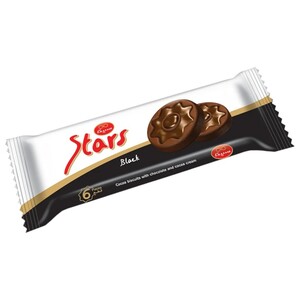 Elegance Stars Biscuits Black Chocolate 34G