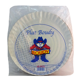 Boudy Plat Carton Blanc Grand