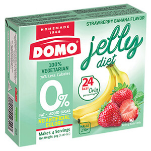 Domo Jelly Vegetarian Strawberry Banana Diet 30G