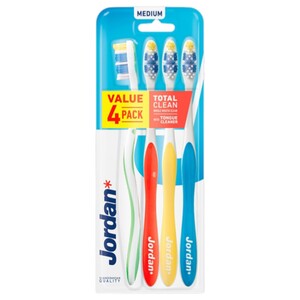 Jordan Toothbrush Total Clean Medium 4 Pieces
