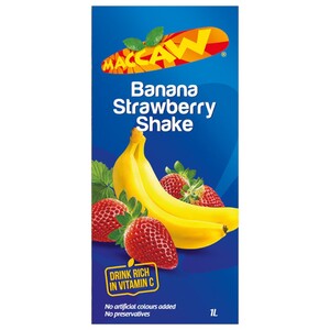 Maccaw Juice Banana Strawberry Shake 1L