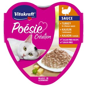 Vitakraft Cat Food Poesie Turkey In Cheese Sauce 85G
