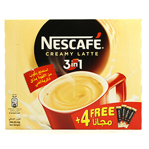 Nescafe Creamy Latte 22.5G*20+4 Free