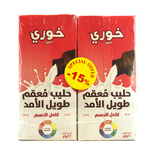 Dairy Khoury Uht Milk Full Fat 2L -15% Off