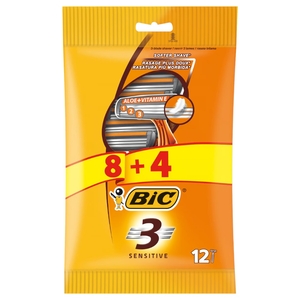 Bic 3 Sensitive Pouch 8+4 Eu