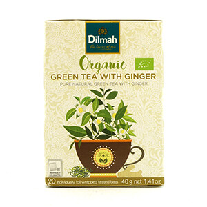 Dilmah Foil Organic Green Tea With Ginger 40G