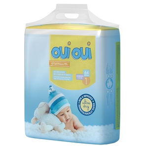 Oui Oui Diapers Newborn 2-5Kg 64 Pieces