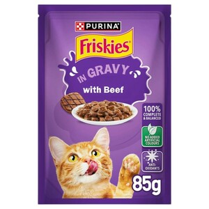 Purina Friskies Cat With Beef In Gravy 85G
