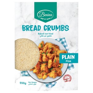 Benina Bread Crumbs Plain Fine 550G