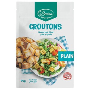 Benina Croutons Plain Baked Not Fried 90G