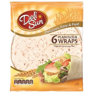 Deli Sun 6 Plain Flour Wraps 360G