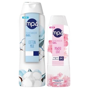 Mp4 Shower Gel Cotton Milk 650Ml + 300Ml