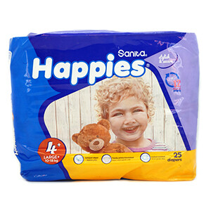 Happies Stylish & Secure Large4+ 10-18Kg 25Diapers