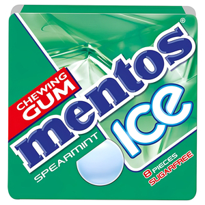 Mentos Ice Gum Spearmint Sugar Free 8 Pieces 11.44G