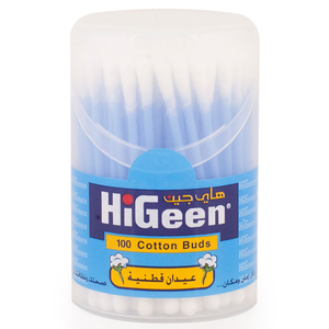 Higeen Round Cotton Buds 100 Pieces