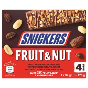 Snickers Fruit & Nut 32G X4