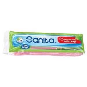 Sanita Trash Bags Small Pink 15L 30 Pieces