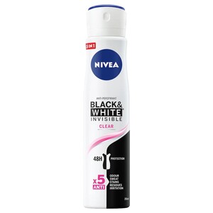 Nivea Deodorant Spray Invisible Black & White Clear 150Ml