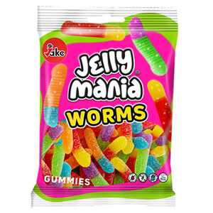 Jake Jelly Mania Gummies Worms 100G