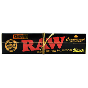 Raw King Size Connoisseur Black + Tips