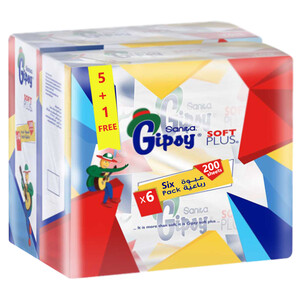 Gipsy Facial Tissues 200 Sheet 5+1 Free