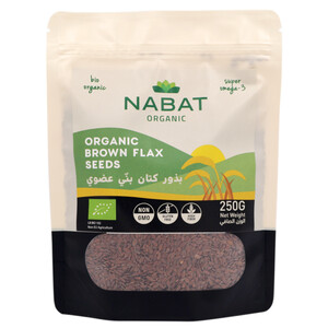 Nabat Organic Flax Seeds Brown 250G