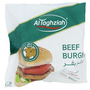 Al Taghziah Frozen Beef Burger 840G