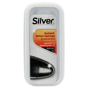 Silver Shoes Mega Shine Sponge Black