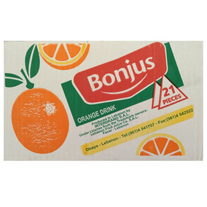 Bonjus Juice Orange Pyramide 180Ml X21