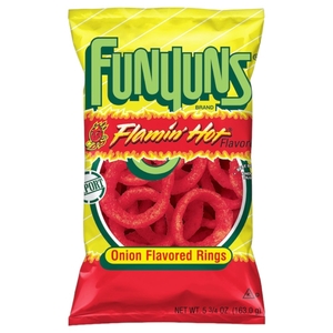 Funyuns Flamin Hot Onion Flavored Rings 163G