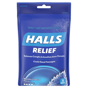 Halls Menthol Lyptos Flavor Bag 30 Drops
