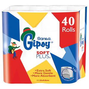 Gipsy Soft Plus Toilet Paper 40 Rolls