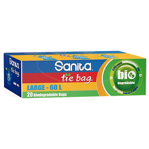Sanita Biodegradable Trash Bags Large 60L 20 Pieces