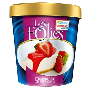 Iceberg Les Folies Ice Cream Strawberry Cheese Cake 130Ml