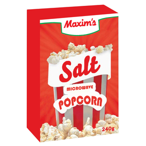 Maxims Microwave Popcorn Salt 240G