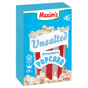Maxims Microwave Popcorn Unsalted 240G
