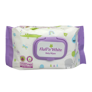 Fluff'n White Baby Wipes 100 Sheets