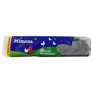 Mimosa Household Trash Bag Medium Black 30 Pieces