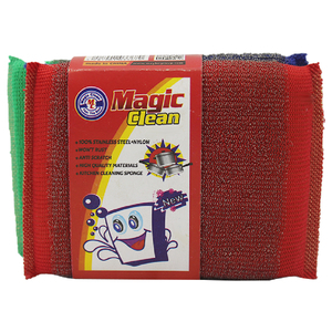 Magic Clean Hand Sponge With Steel X3