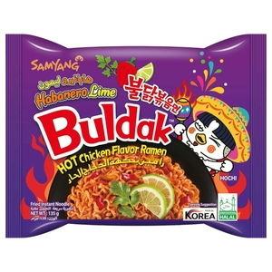 Samyang Buldak Noodles Hot Chicken Flavor Ramen Habanero Lime 135G
