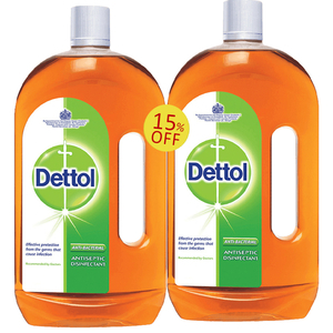 Dettol Antiseptic Disinfectant Liquid 750Ml X2 -15%