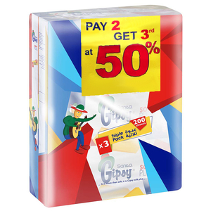 Gipsy Facial Tissue Soft Plus 200 Sheets X3 Offer
