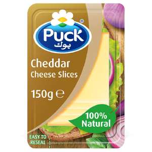 Puck Cheddar Slices 150G
