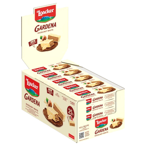 Loacker Wafer Gardena Hazelnut White 38G X25