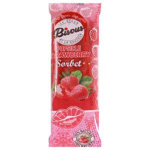 Bisous Popsicle Stick Strawberry Ice 80G