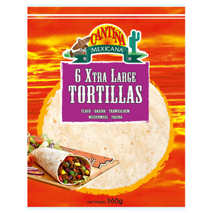 Cantina 6 Extra Large Flour Tortillas 360G