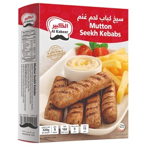 Al Kabeer Frozen Mutton Seekh Kababs 320G
