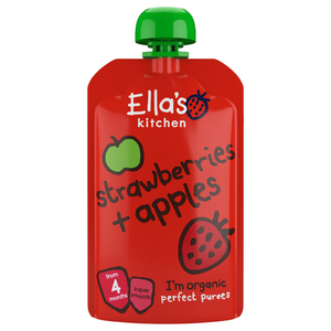 Ella's Kitchen Organic Strawberries + Apple Baby Puree 120G